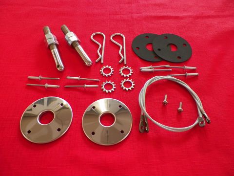 HOOD PIN KIT FIRBERGLASS HOOD WITH 18" LANYARD 1970-1971 CHALLENGER